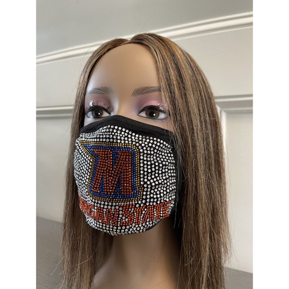 Morgan State University Bling Rhinestone Face Mask - Picture 8 of 14